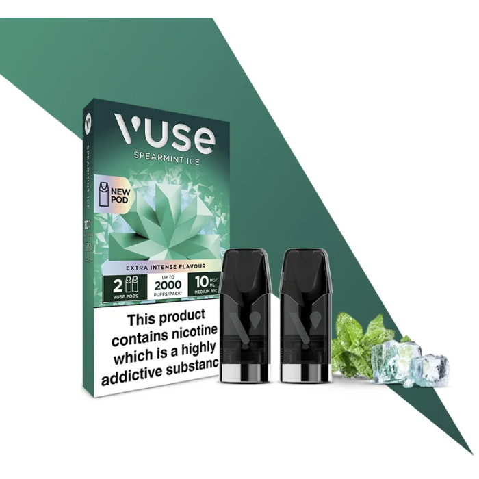 Картриджи VUSE Extra Intense Flavour Pods 10 мг (1%) Spearmint ice (мята  лед)