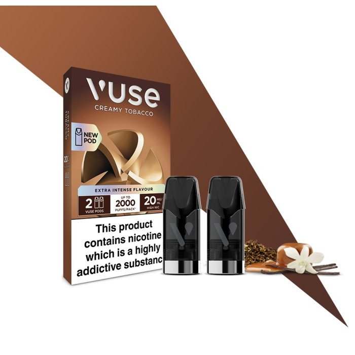 Картриджи VUSE Extra Intense Flavour Pods 20 мг (2%) Creamy tobacco (Сливки  табак)