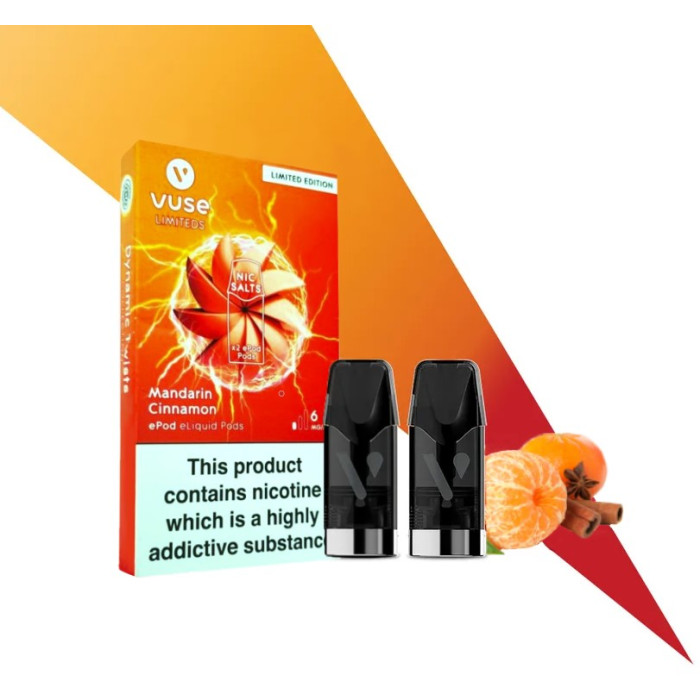 Картриджи VUSE ePod Nic Salts eLiquid Pods LIMITED EDITION 12 мг (1,2%)  Mandarin Cinnamon (мандарин с корицей)