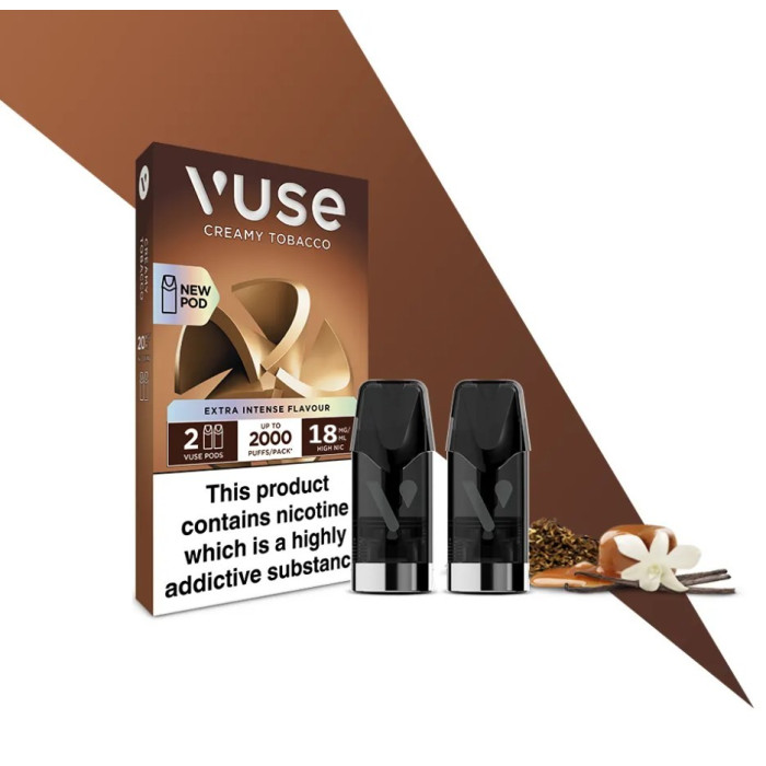 Картриджі VUSE Pro Nic Salts eLiquid Pods 18 мг (1,8%) Creamy tobacco  (Вершки табак) купити за вигідною ціною 639 грн.| Smoky Shop