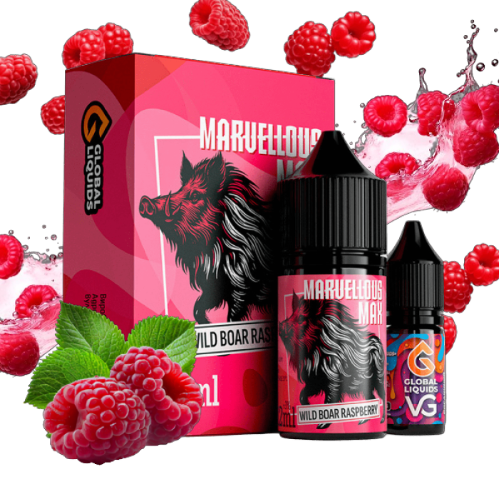 Fnq Wild Raspberry Набор для самозамеса Marvellous Max 15 мл Wild Boar Raspberry (кисла ...