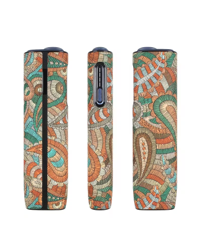 Чехол для IQOS Iluma One i Model вышитый зеленый