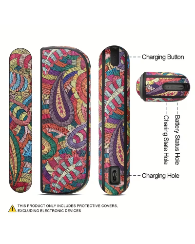 Чехол для IQOS Iluma вышитый красный