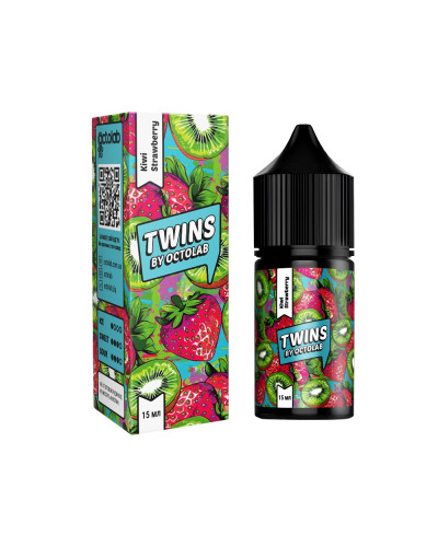 Набір для самозамісу OCTOBAR TWINS 30 мл 50 мг "Kiwi Strawberry" зі смаком ківі та полуниці