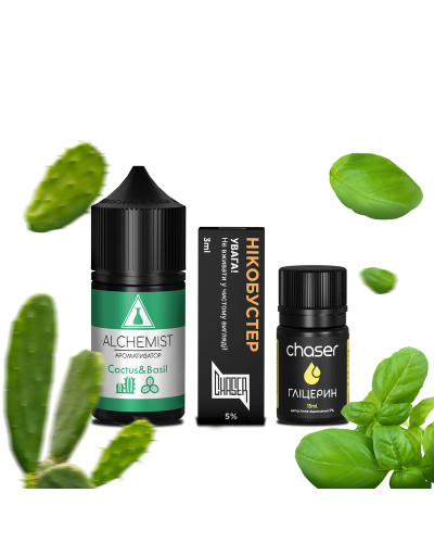 Набор для самозамеса ALCHEMIST 30 мл 50 мг Cactus Basil со вкусом кактус базилик