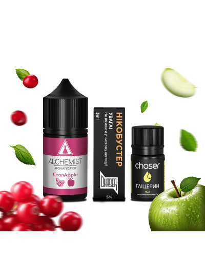 Набор для самозамеса ALCHEMIST 30 мл 50 мг Cranapple со вкусом клюква яблоко