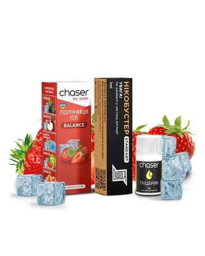 Набір для самозамісу Chaser for pods 10 мл зі смаком Полуниця Лід