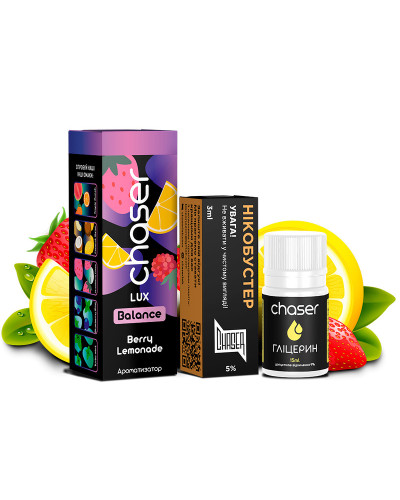 Набір для самозамісу Chaser LUX 30 мл "Berry Lemonade" зі смаком ягідний лимонад