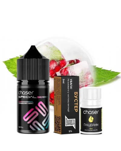 Набір для самозамісу Chaser Special Berry 30 мл 50 мг Cranberry mint (журавлинна м'ята)