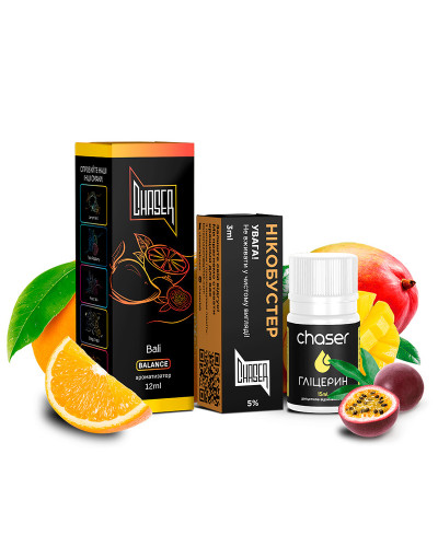 НАБІР ДЛЯ САМОЗАМІСУ CHASER BLACK 30 МЛ "BALI" ЗІ СМАКОМ МАРАКУЙЯ АПЕЛЬСИН МАНГО