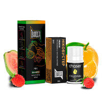 НАБОР ДЛЯ САМОЗАМЕСА CHASER BLACK 30 МЛ "FLIRT" СО ВКУСОМ АПЕЛЬСИНА ГУАВЫ ЗЕМЛЯНИКИ