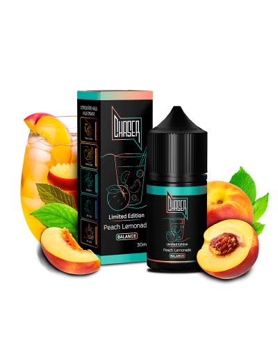 НАБІР ДЛЯ САМОЗАМІСУ CHASER BLACK 30 МЛ "PEACH LEMONADE" ЗІ СМАКОМ ПЕРСИКОВОГО ЛИМОНАДА