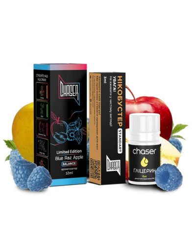 НАБІР ДЛЯ САМОЗАМІСУ CHASER BLACK 30 мл "Blue Raz Apple" блакитна малина яблуко
