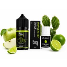 Набор для самозамеса CHASER BLACK 30 мл "Apple Cactus Lime" — сочный микс яблока, кактуса и лайма