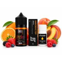 Набор для самозамеса CHASER BLACK 30 мл "Orange Berry Peach" — яркий микс апельсина, ягод и персика