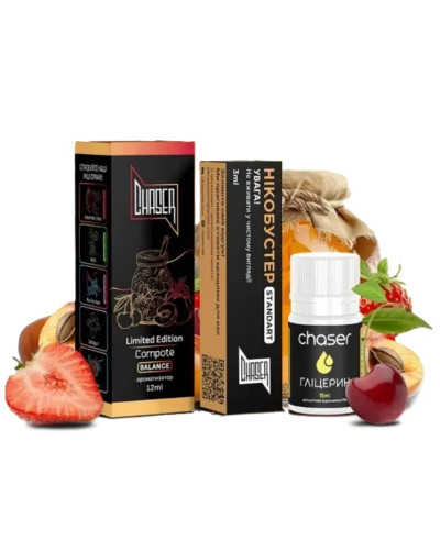 НАБІР ДЛЯ САМОЗАМІСУ CHASER BLACK 30 мл "Compote" арбикос вишня суниця