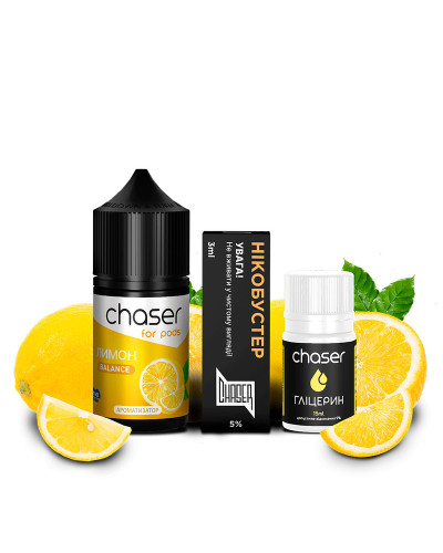 НАБІР ДЛЯ САМОЗАМІСУ CHASER FOR PODS 30 МЛ ЗІ СМАКОМ ЛИМОНА