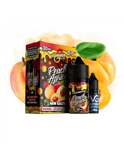 НАБІР ДЛЯ САМОЗАМІСУ FLAMINGO 30 МЛ 50 МГ APRICOT PEACH ЗІ СМАКОМ АБРИКОСА ТА ПЕРСИКА