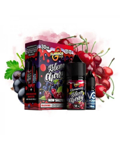 НАБОР ДЛЯ САМОЗАМЕСА FLAMINGO 30 МЛ 50 МГ REBINA CHERRY СО ВКУСОМ ВИШНИ И СМОРОДИНЫ