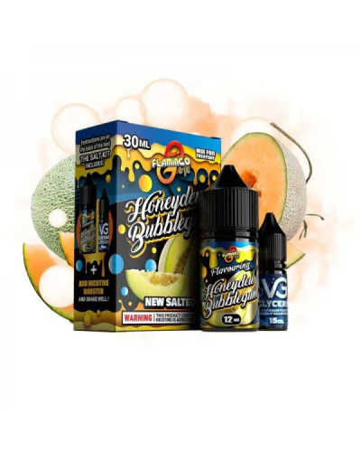 НАБІР ДЛЯ САМОЗАМІСУ FLAMINGO 30 МЛ 50 МГ HONEYDEW BUBBLEGUM ЗІ СМАКОМ ЖУЙКИ З ДИНЕЮ