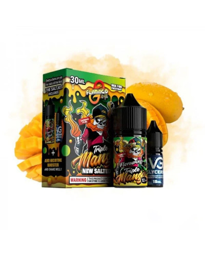 НАБІР ДЛЯ САМОЗАМІСУ FLAMINGO 30 МЛ 50 МГ TRIPLE MANGO ЗІ СМАКОМ МАНГО