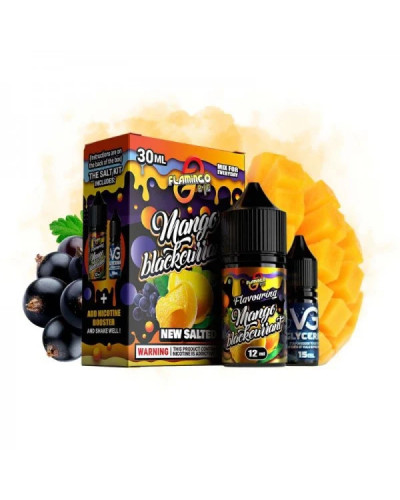 НАБІР ДЛЯ САМОЗАМІСУ FLAMINGO 30 МЛ 50 МГ MANGO BLACKCURRANT ЗІ СМАКОМ МАНГО ТА СМОРОДИНИ