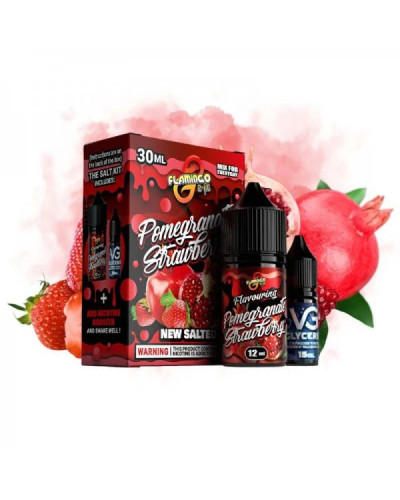 НАБОР ДЛЯ САМОЗАМЕСА FLAMINGO 30 МЛ 50 МГ POMEGRANATE STRAWBERRY СО ВКУСОМ ГРАНАТА И КЛУБНИКИ
