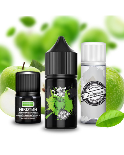 НАБОР ДЛЯ САМОЗАМЕСА HYPE 30 МЛ 50 МГ СО ВКУСОМ ЯБЛОКА