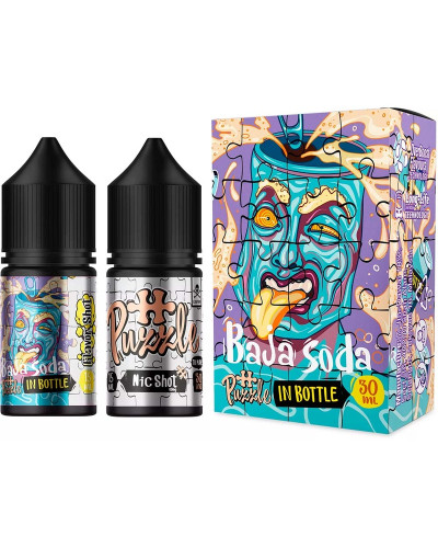 НАБОР ДЛЯ САМОЗАМЕСА IN BOTTLE SALT PUZZLE 30 МЛ "BAJA SODA" СО ВКУСОМ ГАЗИРОВКА ПИНО-КОЛАДА