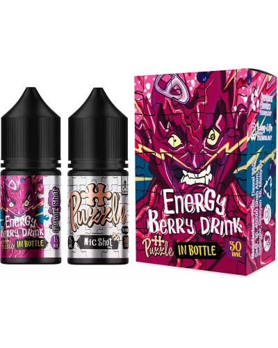 Набір для самозамісу In Bottle Salt Puzzle 30 мл 50 мг "ENERGY BERRY DRINK" зі смаком енергетика з ягодами