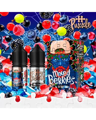 Набір для самозамісу In Bottle Salt Puzzle 30 мл 50 мг "MIXED BERRIES" зі смаком мікс ягід