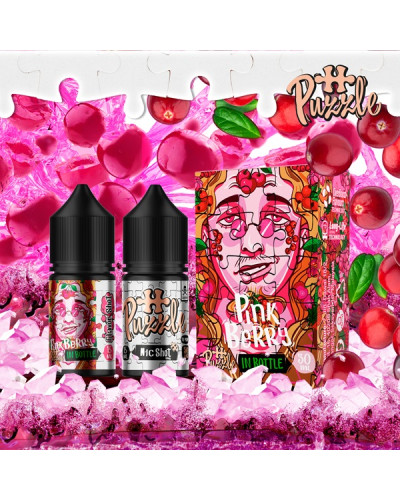 Набір для самозамісу In Bottle Salt Puzzle 30 мл 50 мг "PINK BERRY" зі смаком малина полуниця суниця