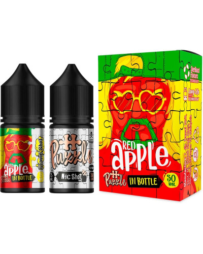 Набор для самозамеса In Bottle Salt Puzzle 30 мл 50 мг "RED APPLE" со вкусом красного яблока