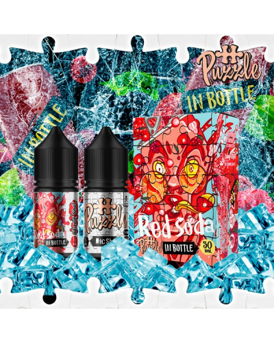 Набір для самозамісу In Bottle Salt Puzzle 30 мл 50 мг "RED SODA" зі смаком полуниці чорниці вишні