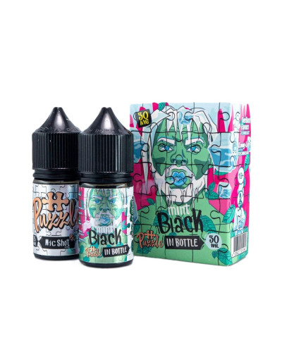Набір для самозамісу In Bottle Salt Puzzle 30 мл 50 мг "Mint Black" холодна м`ята