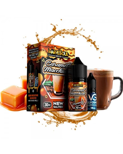 НАБОР ДЛЯ САМОЗАМЕСА MARVELOUS 30 МЛ 50 МГ CARAMEL MACCHIATO СО ВКУСОМ КАРАМЕЛИ И КОФЕ