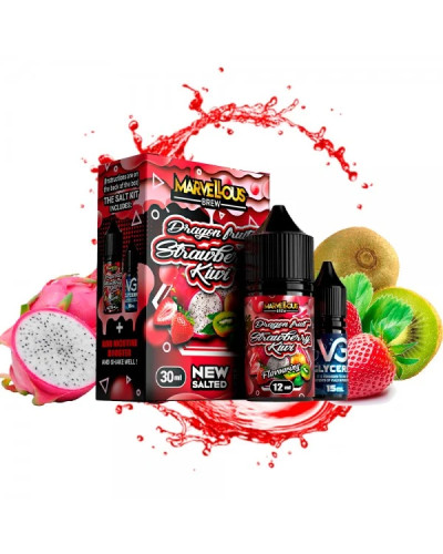НАБОР ДЛЯ САМОЗАМЕСА MARVELOUS 30 МЛ 50 МГ DRAGON FRUIT STRAWBERRY KIWI СО ВКУСОМ ДРАГОНФРУТ КЛУБНИКИ И КИВИ