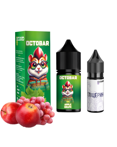 Набор для самозамеса OCTOBAR NFT 10 мл 50 мг Apple Grape со вкусом яблока и винограда