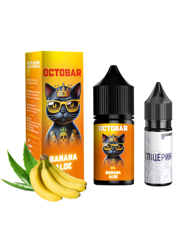 Набор для самозамеса OCTOBAR NFT 10 мл 50 мг Banana Aloe со вкусом банан алое