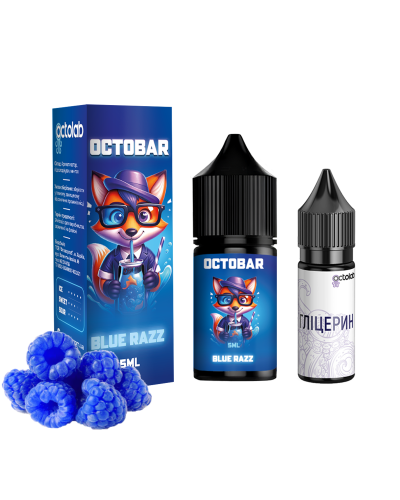 Набор для самозамеса OCTOBAR NFT 10 мл 50 мг Blue razz со вкусом голубой малины
