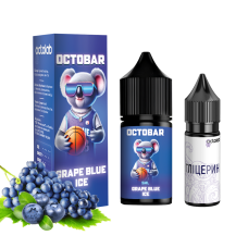 Набір для самозамісу OCTOBAR NFT 10 мл 50 мг Grape Blue Ice зі смаком винограда та чорниці