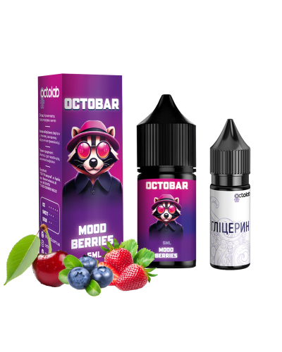 Набор для самозамеса OCTOBAR NFT 10 мл 50 мг Mood Berries со вкусом вишня клубника черника