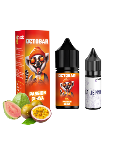 Набор для самозамеса OCTOBAR NFT 10 мл 50 мг Passion Guava со вкусом маракуя гуава