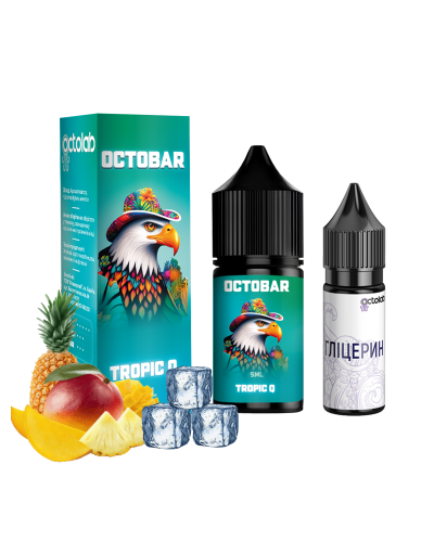 Набір для самозамісу OCTOBAR NFT 10 мл 50 мг Tropic Q зі смаком тропічний мікс лід