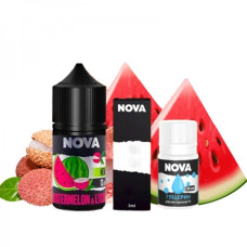 НАБІР ДЛЯ САМОЗАМІСУ NOVA 30 МЛ 50 МГ WATERMELON LYCHEE ЗІ СМАКОМ КАВУНА ТА ЛІЧІ