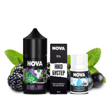 НАБІР ДЛЯ САМОЗАМІСУ NOVA 30 МЛ 50 МГ BERRY MINT ЗІ СМАКОМ ЯГІД З М'ЯТОЮ