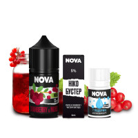 НАБОР ДЛЯ САМОЗАМЕСА NOVA 30 МЛ 50 МГ CRANBERRY MORS СО ВКУСОМ КЛЮКВЕНОГО МОРСА
