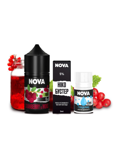 НАБОР ДЛЯ САМОЗАМЕСА NOVA 30 МЛ 50 МГ CRANBERRY MORS СО ВКУСОМ КЛЮКВЕНОГО МОРСА