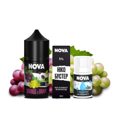 НАБІР ДЛЯ САМОЗАМІСУ NOVA 30 МЛ 50 МГ DOUBLE GRAPE ЗІ СМАКОМ ПОДВІЙНОГО ВИНОГРАДА