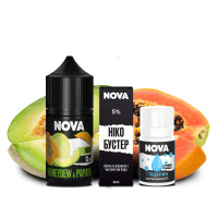 НАБОР ДЛЯ САМОЗАМЕСА NOVA 30 МЛ 50 МГ HONEYDEW PAPAYA СО ВКУСОМ ДЫНИ И ПАПАИ